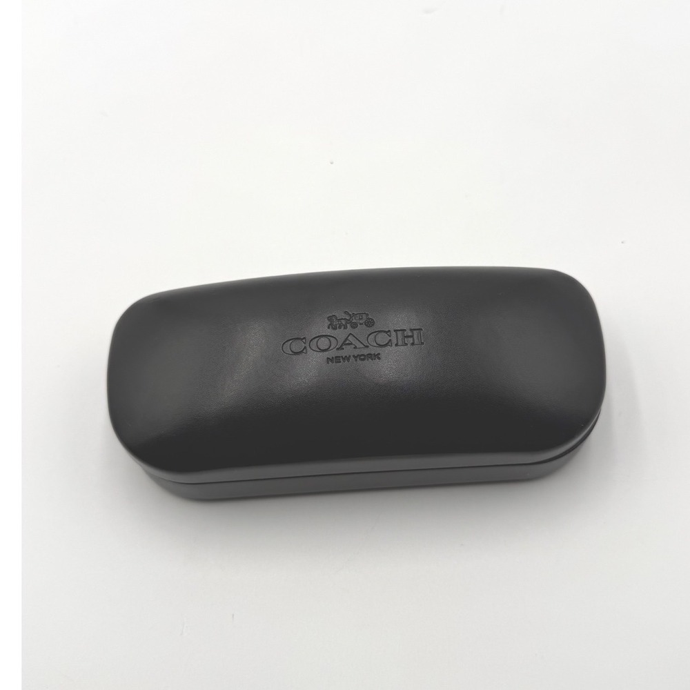 Coach New York Black Hard Shell Clamshell Sunglasses Eyeglasses Case Logo - Picture 2 of 5